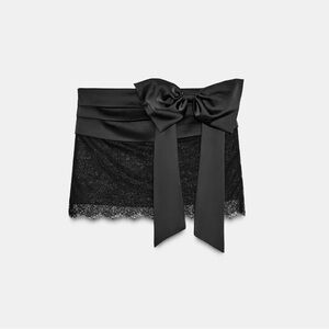 Zara Black Bow Mini Skirt